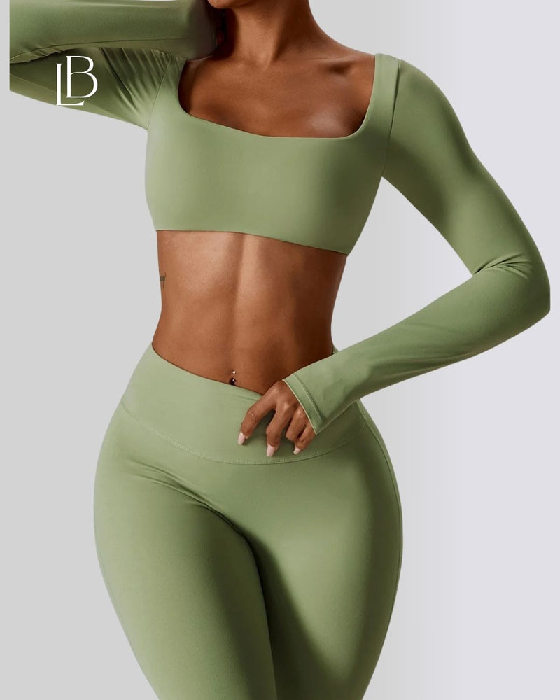 Top Dry Fit Manga Longa Essential Verde