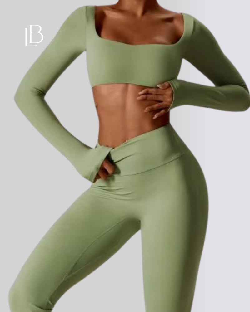 Top Dry Fit Manga Longa Essential Verde