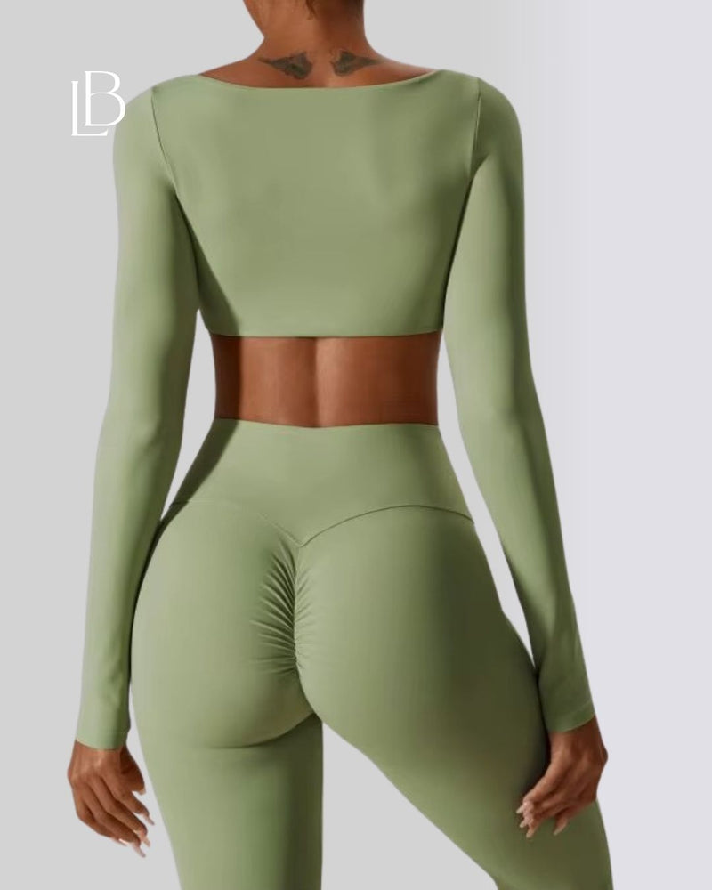 Top Dry Fit Manga Longa Essential Verde
