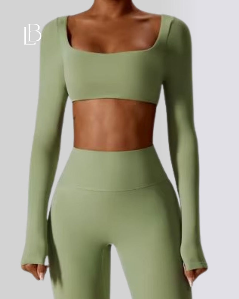 Top Dry Fit Manga Longa Essential Verde