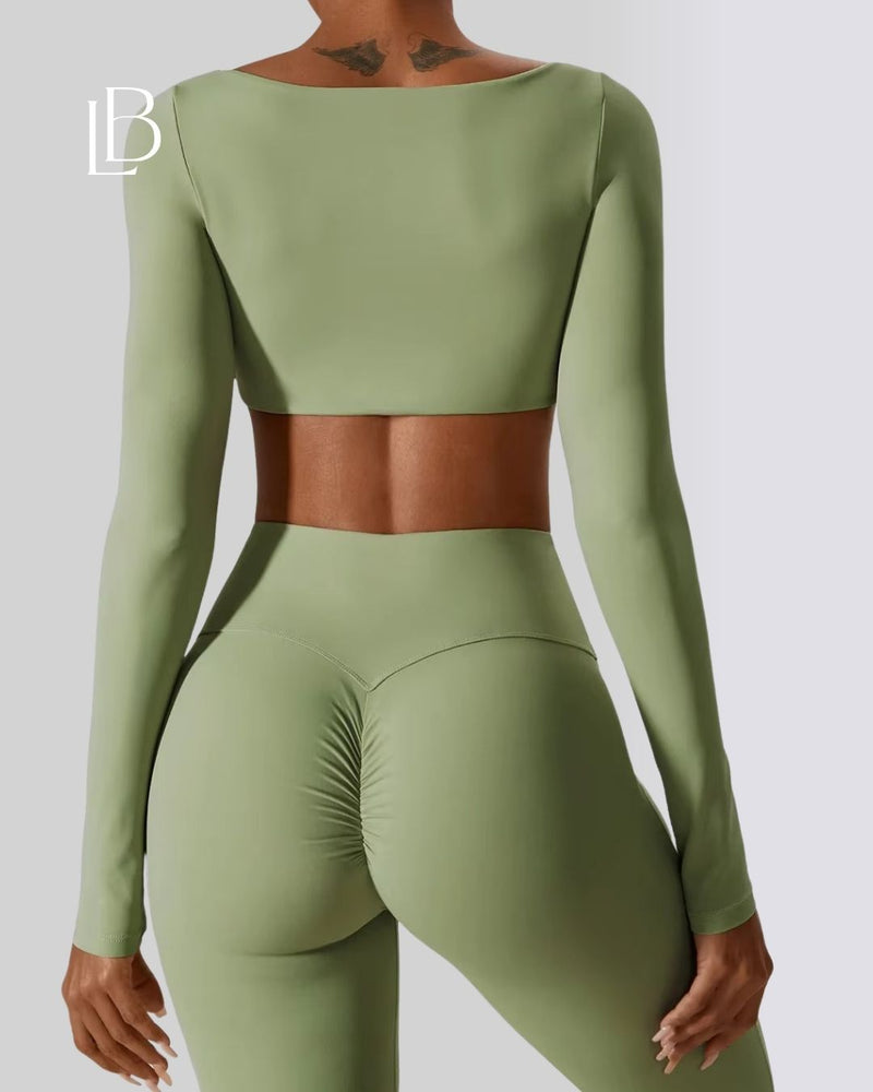 Top Dry Fit Manga Longa Essential Verde