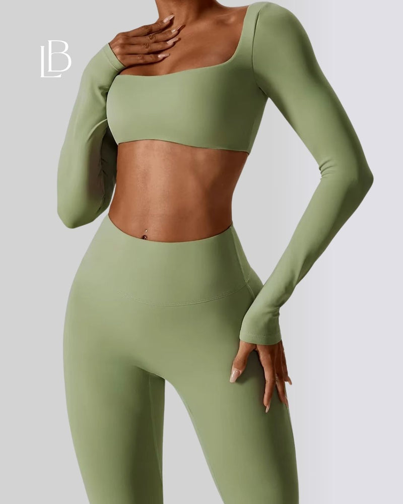 Top Dry Fit Manga Longa Essential Verde