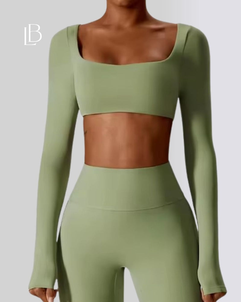 Top Dry Fit Manga Longa Essential Verde