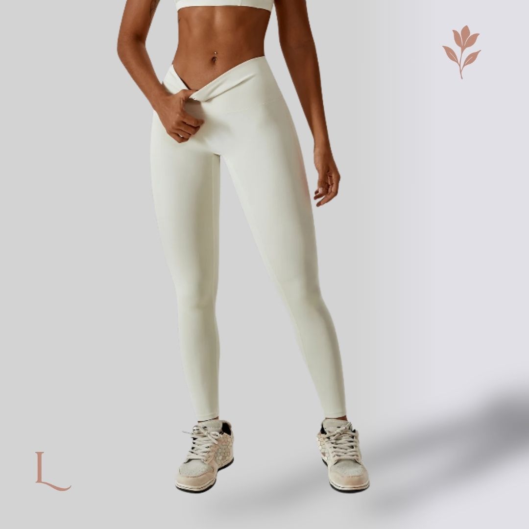 Legging Feminina Cintura Alta – Flexibilidade, Estilo e Sustentação Off White