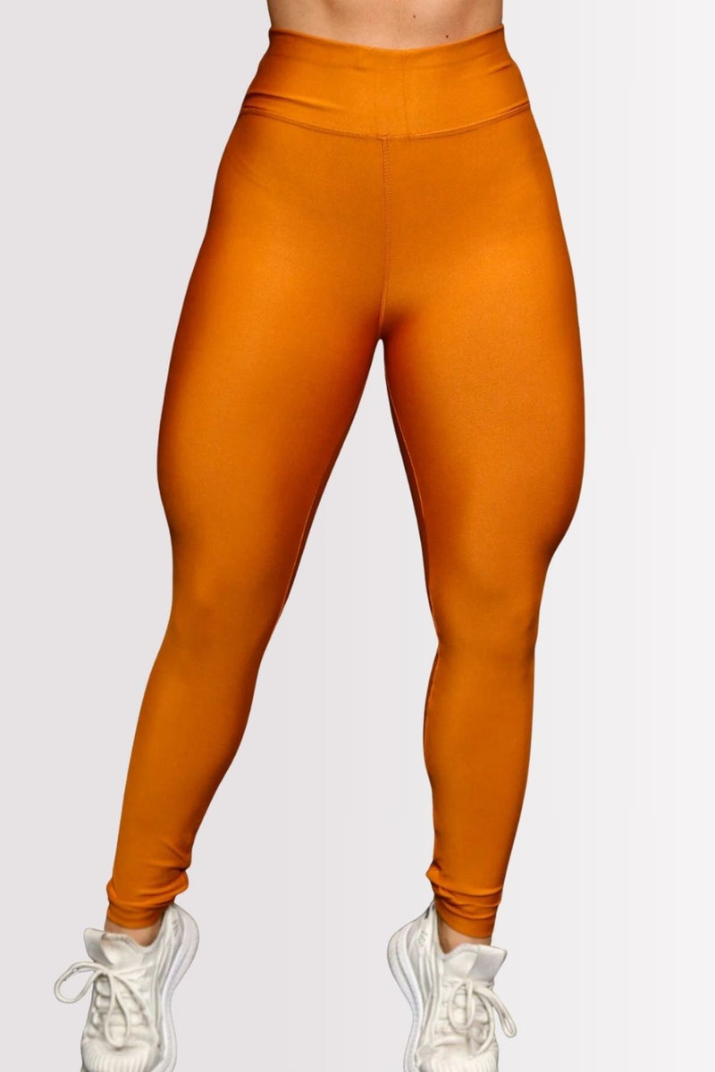 Calça Legging Basic Cintura Alta Mostarda