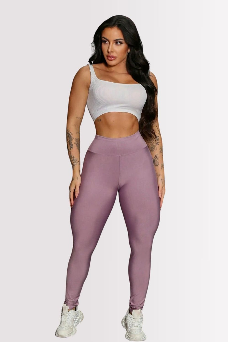 Calça Legging Basic Cintura Alta Lilás