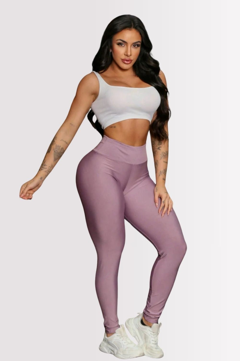 Calça Legging Basic Cintura Alta Lilás