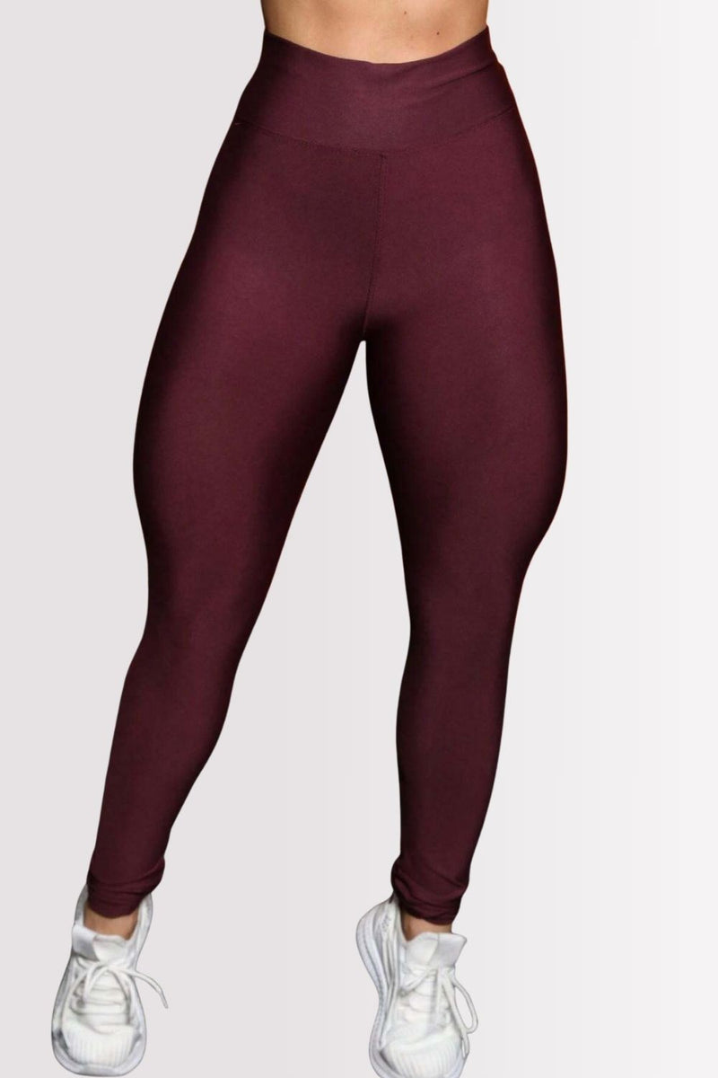 Calça Legging Basic Cintura Alta Vinho