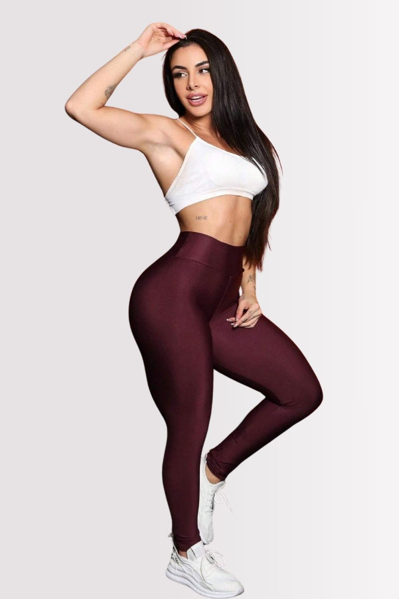 Calça Legging Basic Cintura Alta Vinho