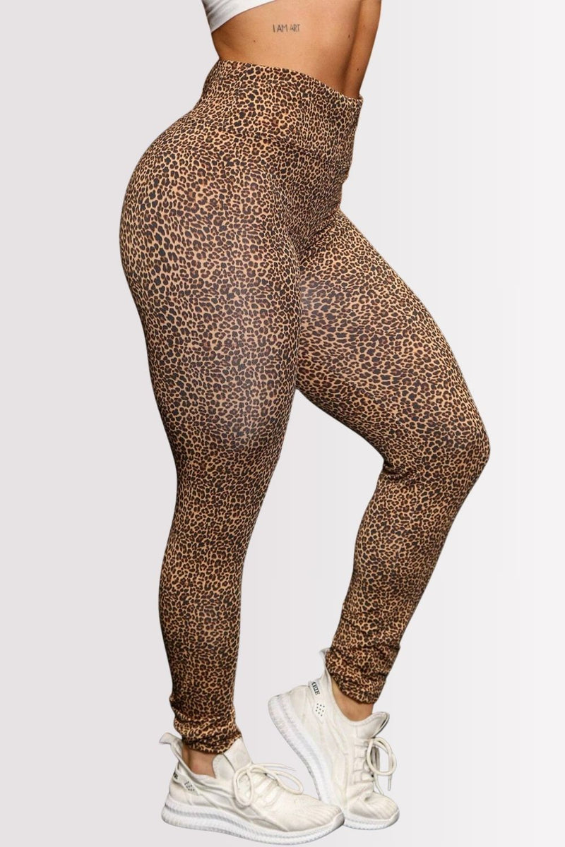 Calça Legging Basic Cintura Alta Estampa Oncinha