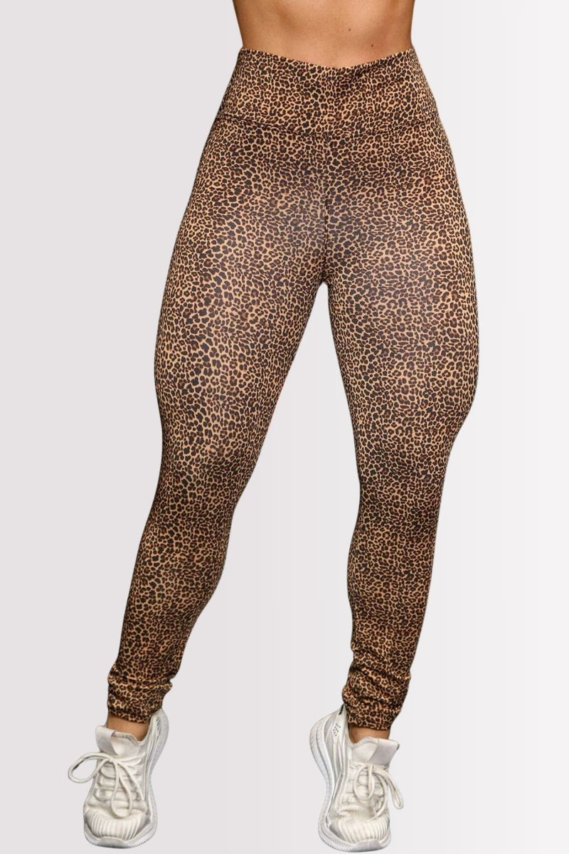 Calça Legging Basic Cintura Alta Estampa Oncinha