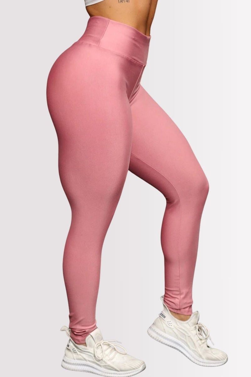 Calça Legging Basic Cintura Alta Rosé Gold