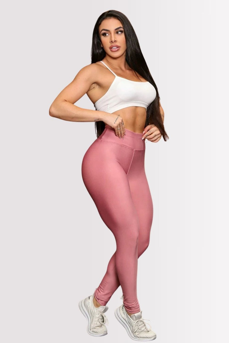 Calça Legging Basic Cintura Alta Rosé Gold