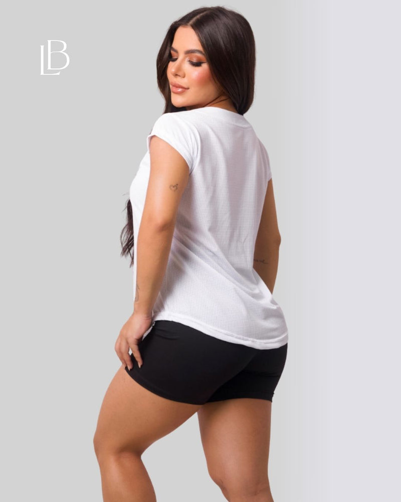 Camiseta Dry Fit Basic Manga Curta Branco