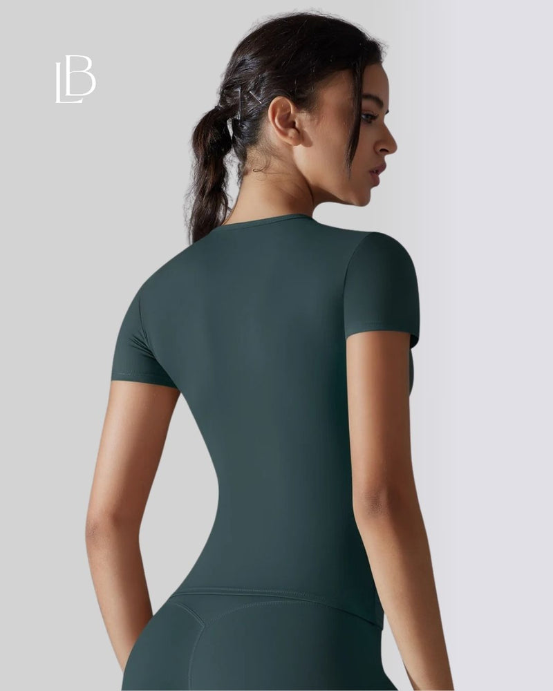 Camiseta Fitness Classic Manga Curta Verde Militar