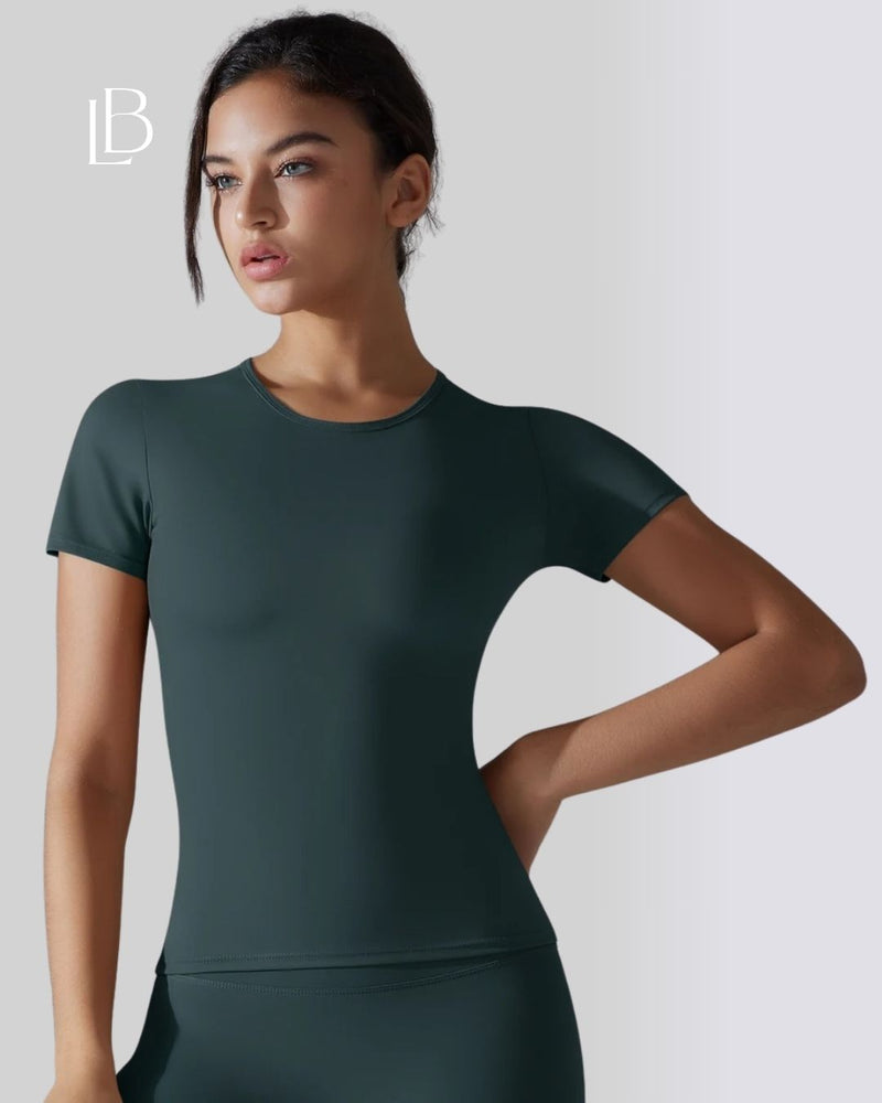 Camiseta Fitness Classic Manga Curta Verde Militar