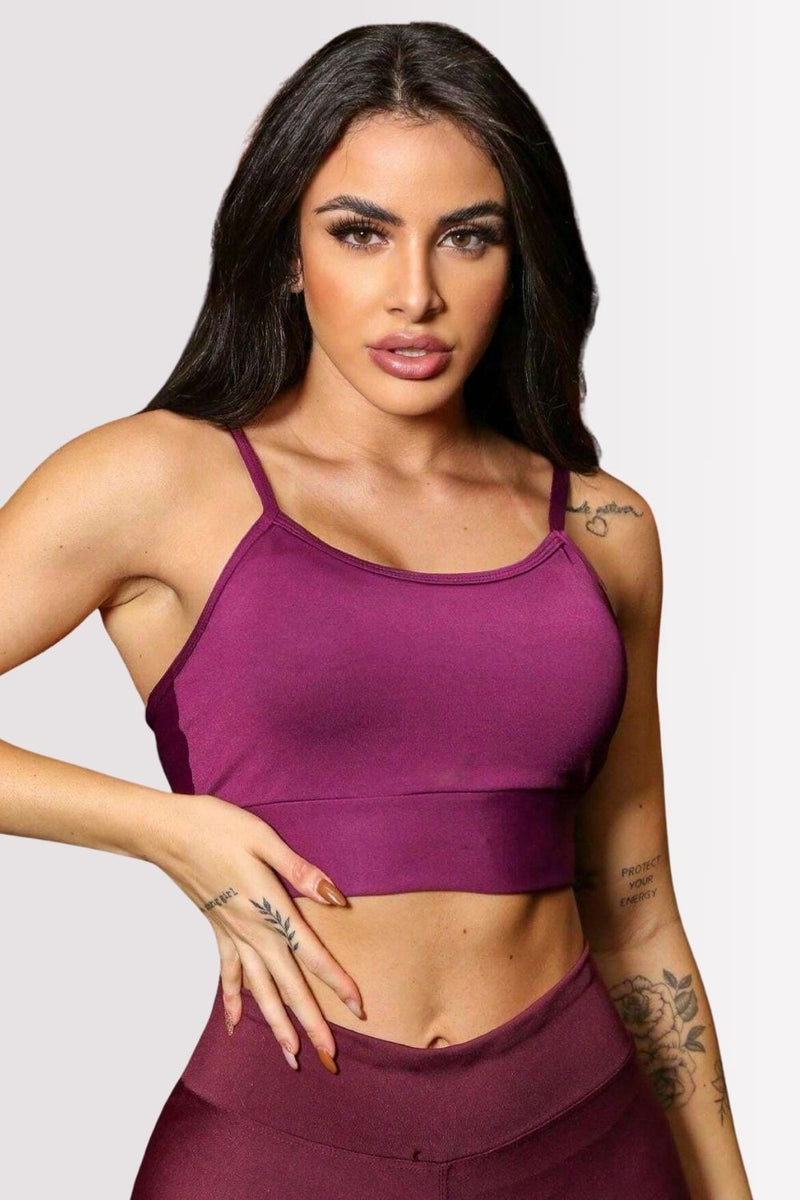 Conjunto Fitness Perfect Form Roxo