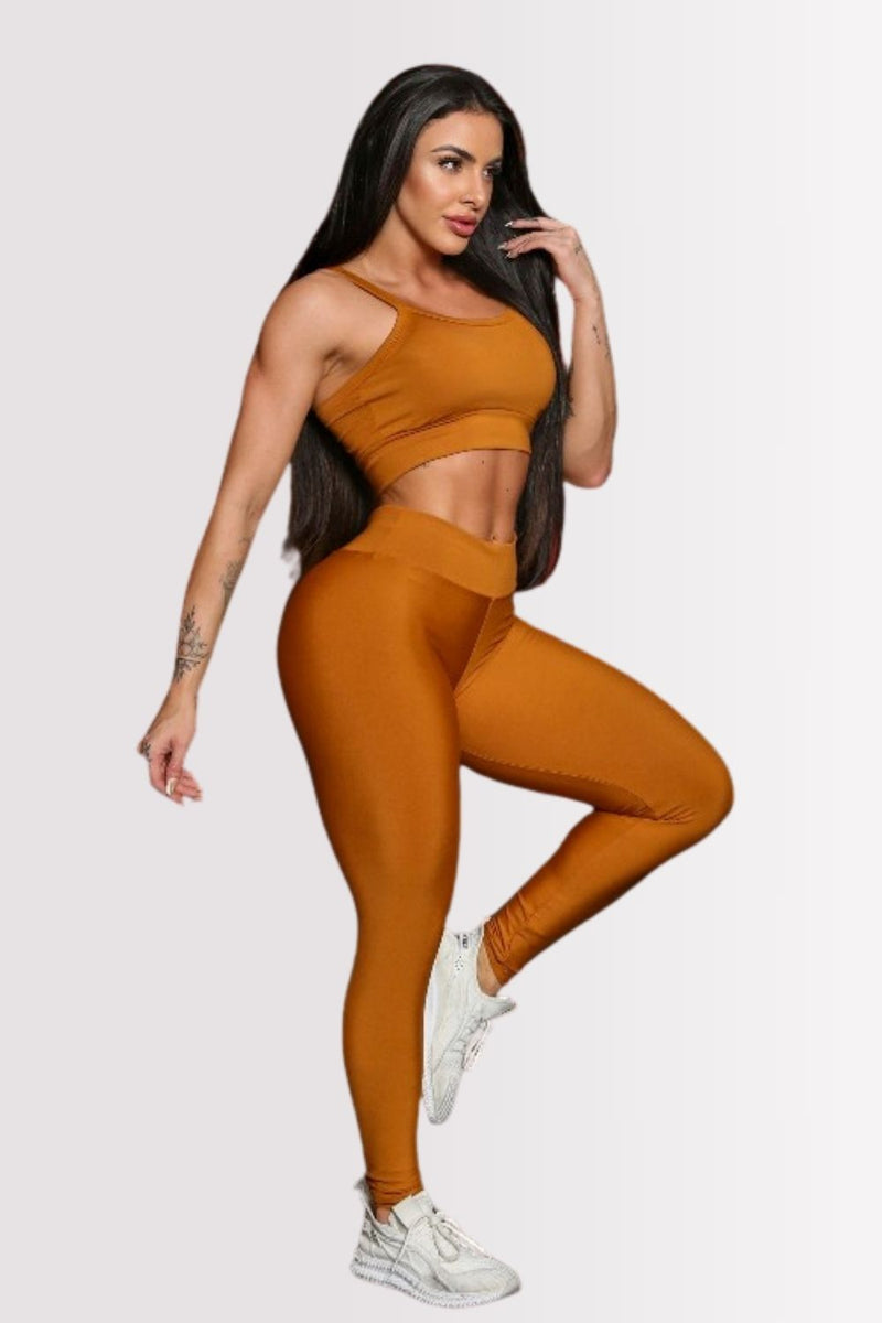 Conjunto Fitness Perfect Form Mostarda
