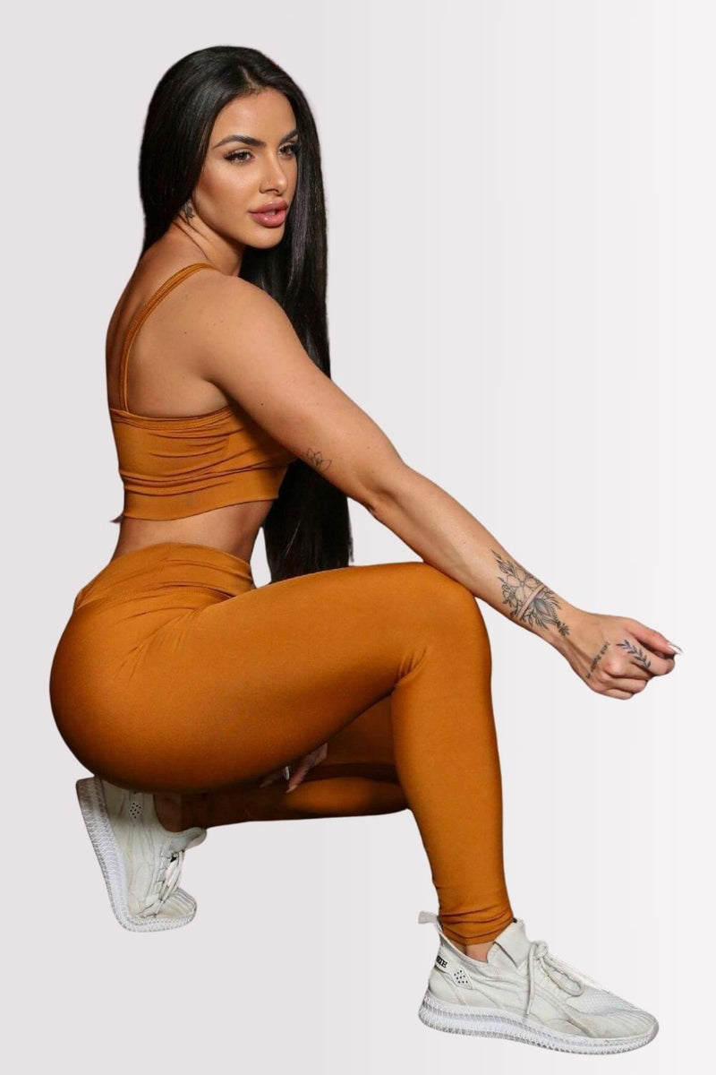 Conjunto Fitness Perfect Form Mostarda
