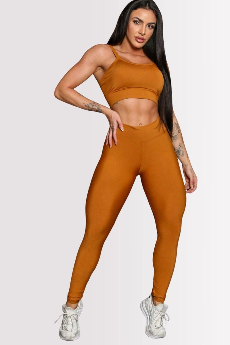 Conjunto Fitness Perfect Form Mostarda