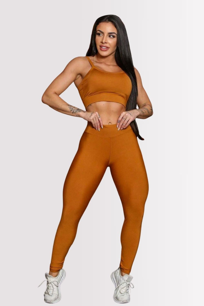 Conjunto Fitness Perfect Form Mostarda