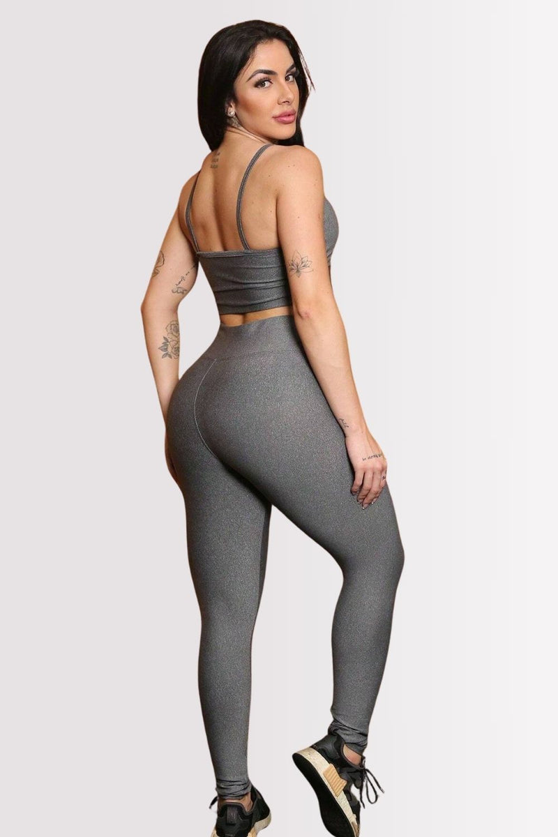 Conjunto Fitness Perfect Form Cinza