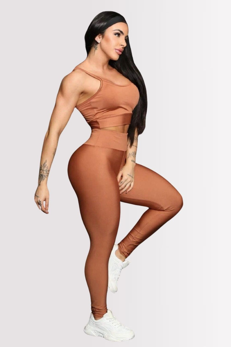 Conjunto Fitness Perfect Form Champanhe