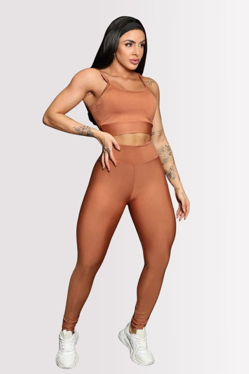 Conjunto Fitness Perfect Form Champanhe