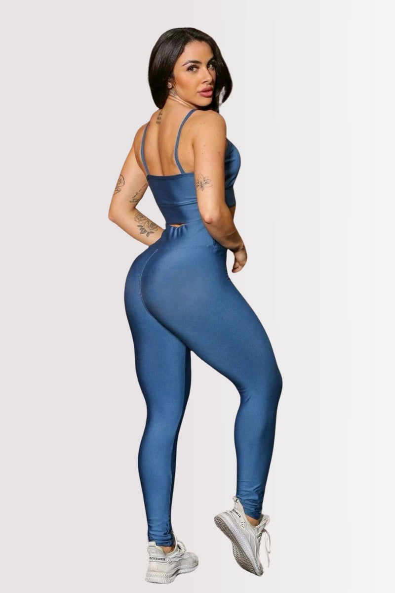 Conjunto Fitness Perfect Form Azul Turquesa