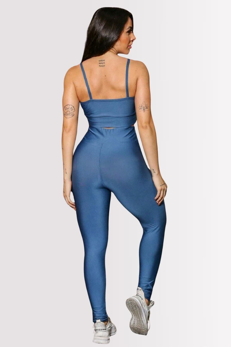 Conjunto Fitness Perfect Form Azul Turquesa