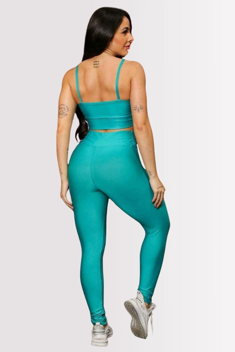 Conjunto Fitness Perfect Form Verde Água