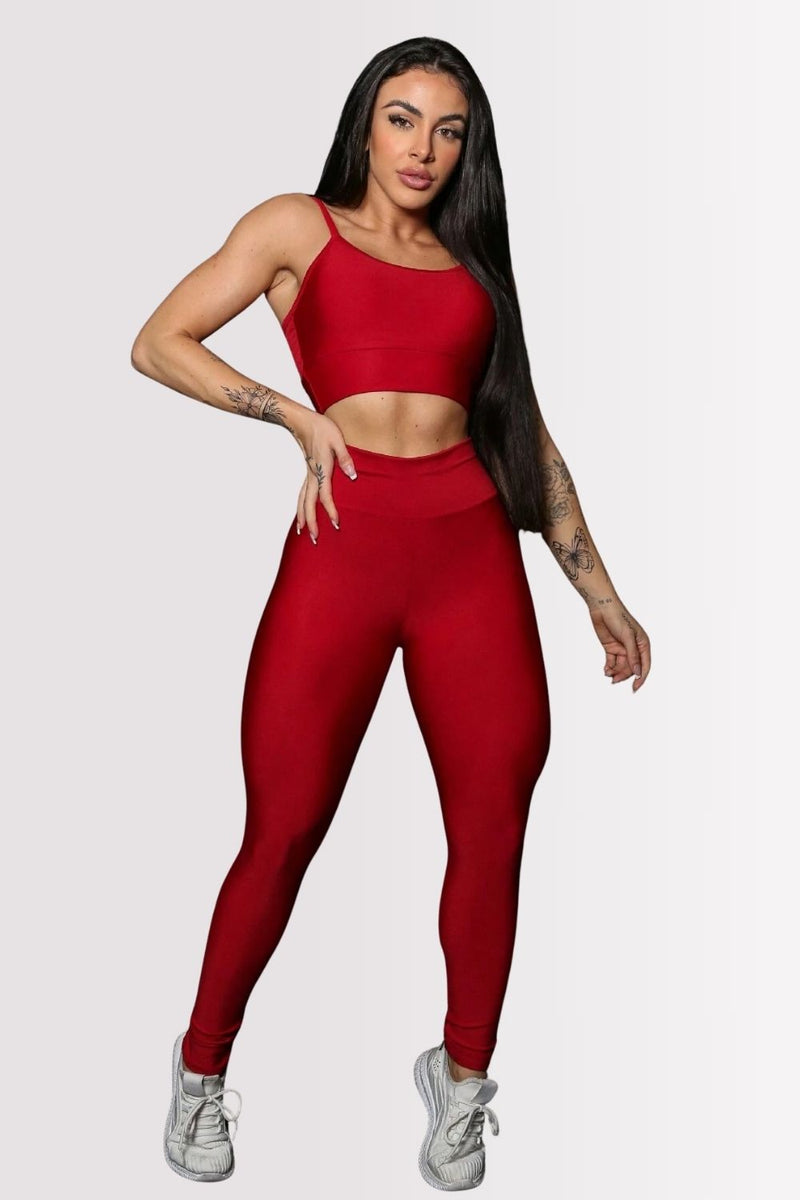 Conjunto Fitness Perfect Form Vermelho
