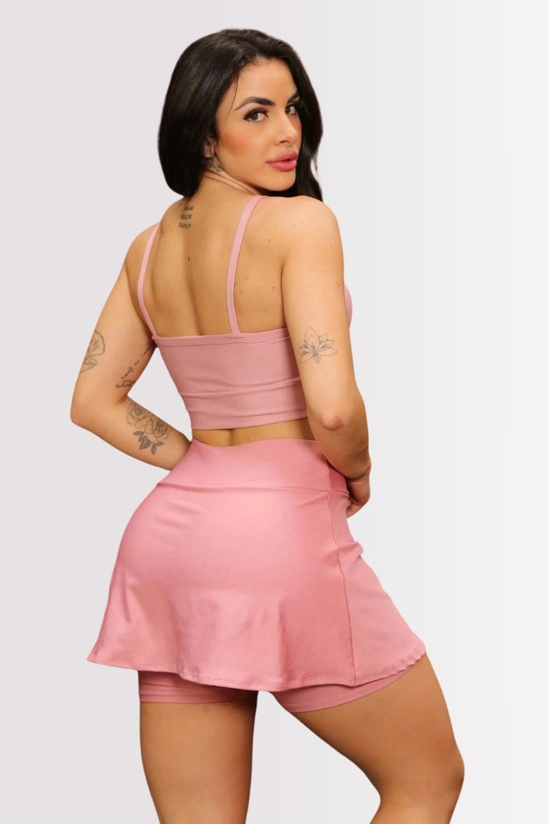 Conjunto Fitness Top E Shorts Saia Versatile