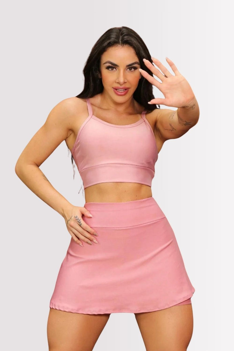Conjunto Fitness Top E Shorts Saia Versatile