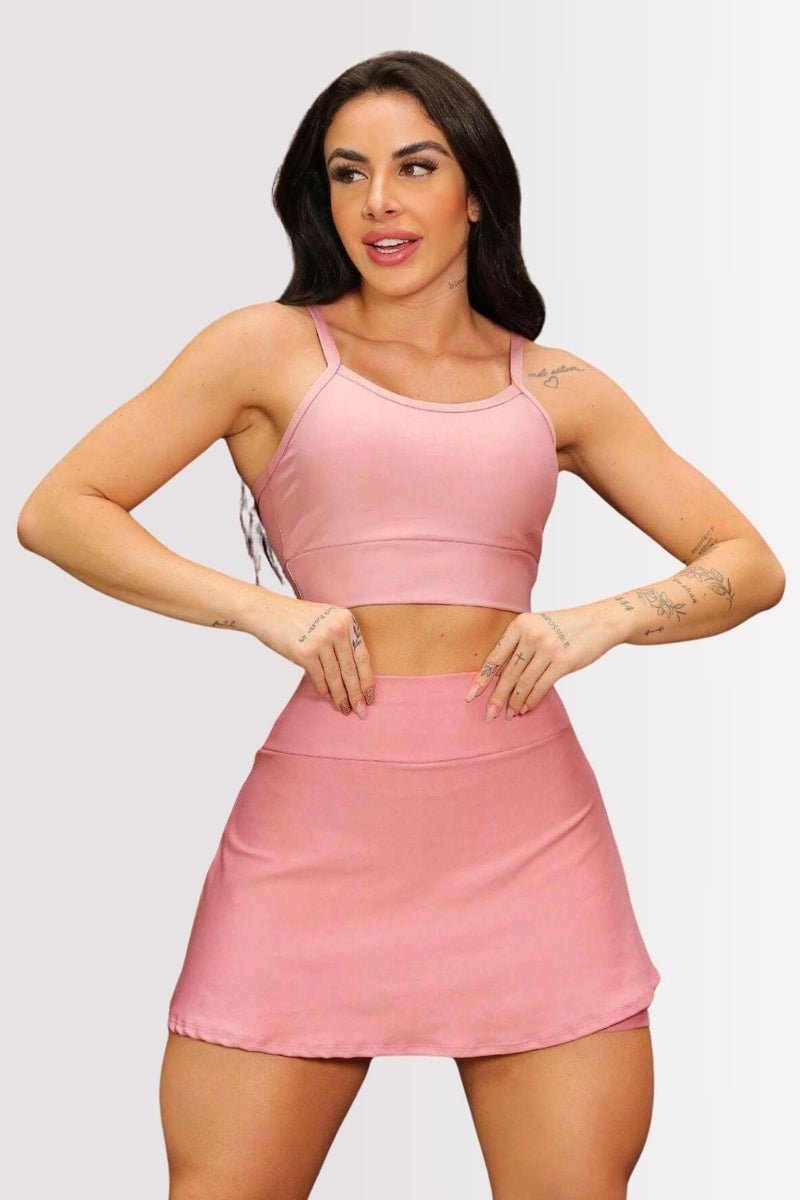 Conjunto Fitness Top E Shorts Saia Versatile