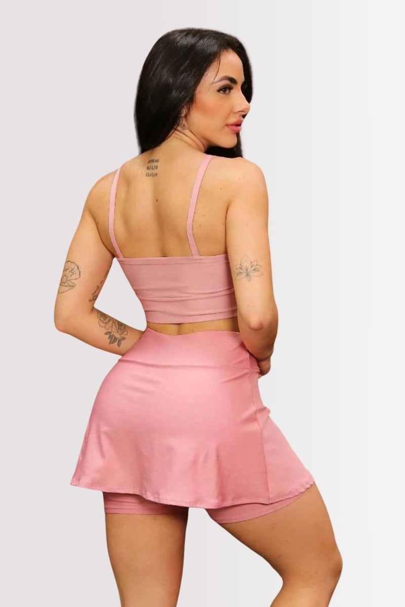 Conjunto Fitness Top E Shorts Saia Versatile