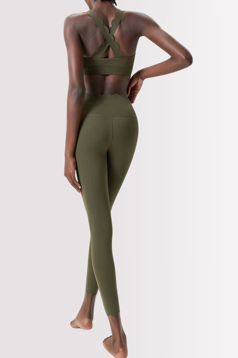 Calça Legging Fitness Elegance Verde Militar