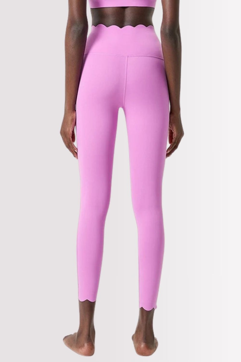 Conjunto Elegance Top Transversal com Legging Rosa Chiclete