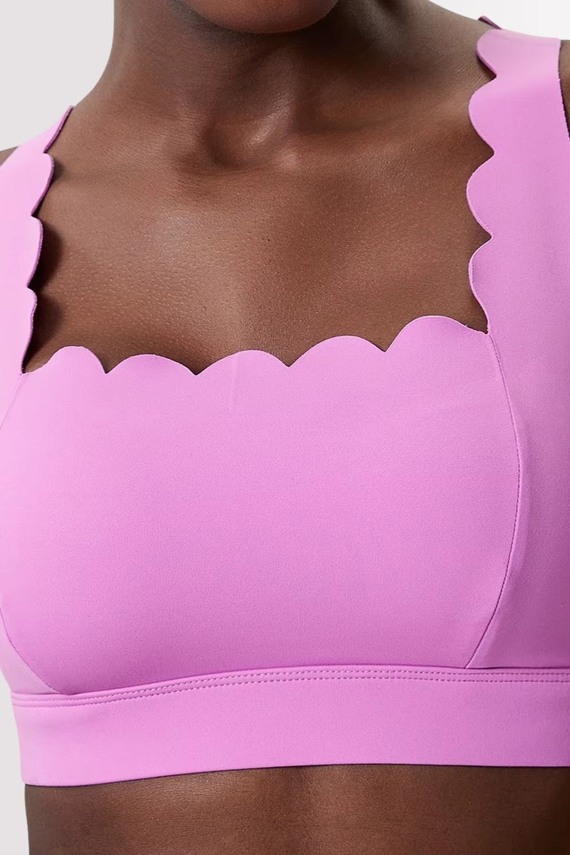 Conjunto Elegance Top Transversal com Legging Rosa Chiclete