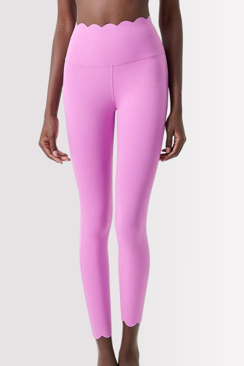 Conjunto Elegance Top Transversal com Legging Rosa Chiclete