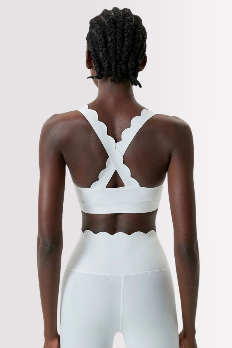 Conjunto Elegance Top Transversal com Legging Branco