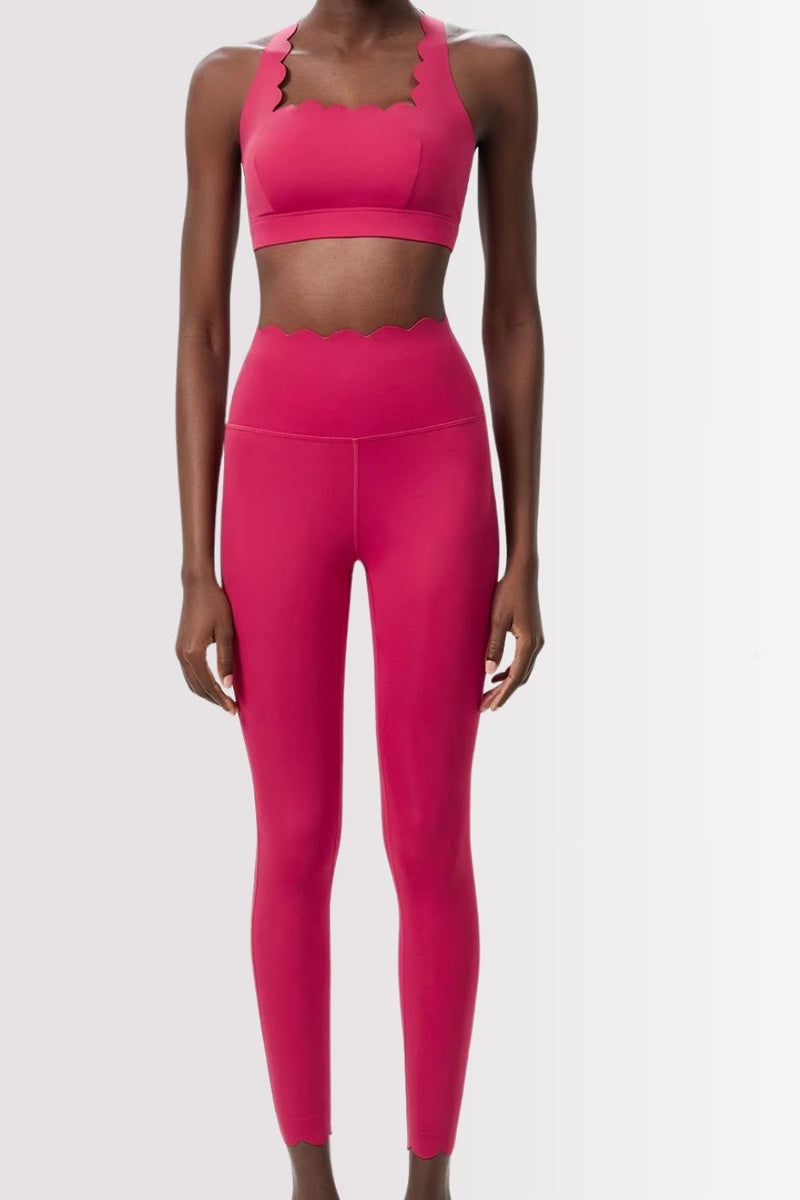 Calça Legging Fitness Elegance Cereja