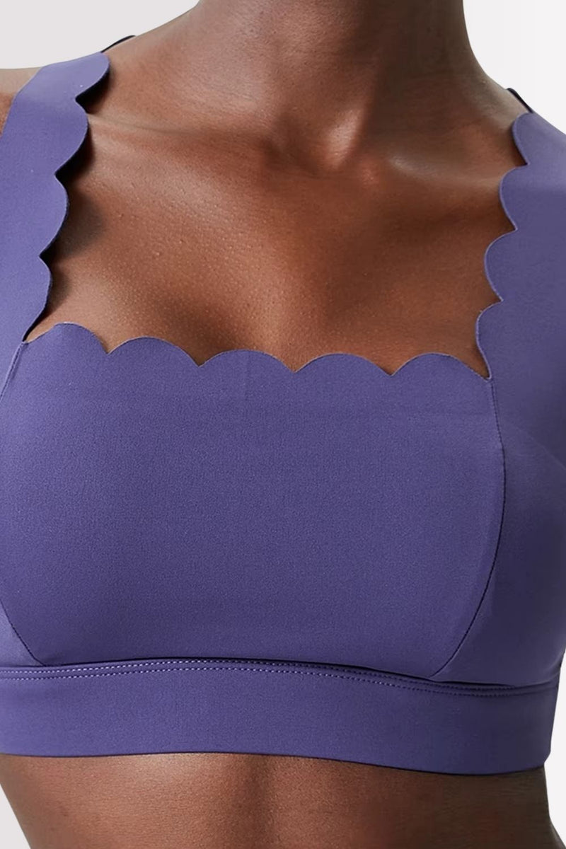 Conjunto Elegance Top Transversal com Legging Azul