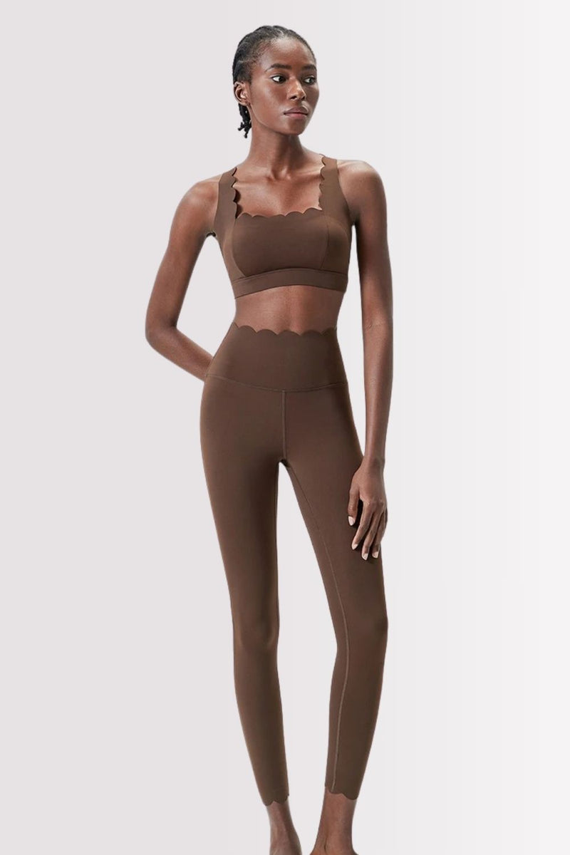 Calça Legging Fitness Elegance Marrom