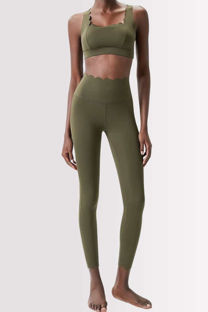 Calça Legging Fitness Elegance Verde Militar