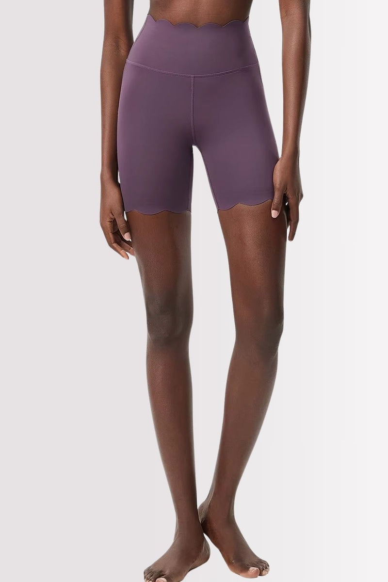 Conjunto Fitness Elegance Ombro Único Com Shorts Roxo