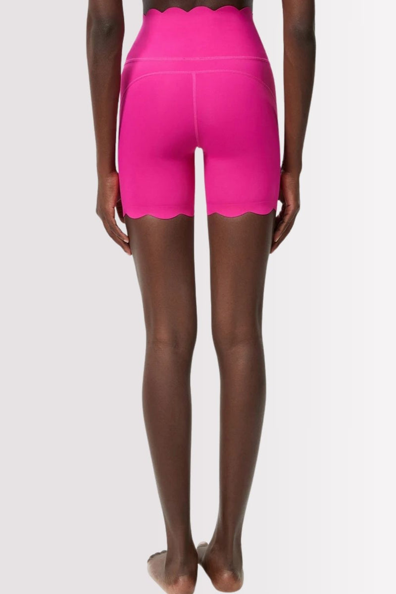 Conjunto Fitness Elegance Ombro Único Com Shorts Rosa Pink