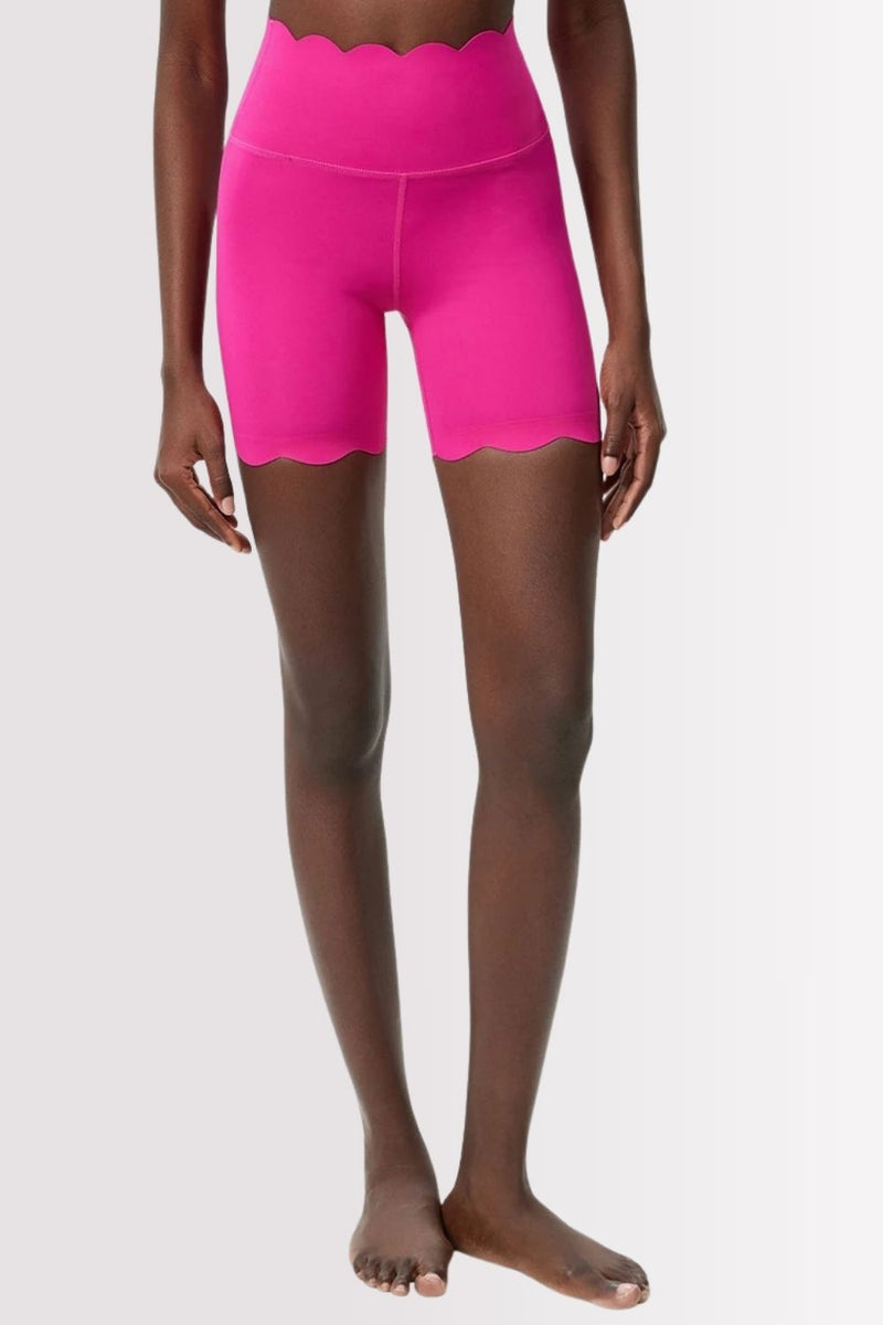 Conjunto Fitness Elegance Ombro Único Com Shorts Rosa Pink