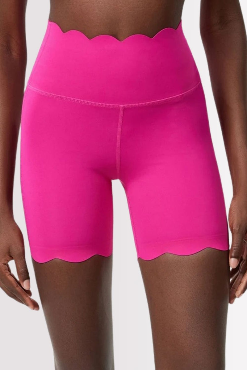 Conjunto Fitness Elegance Ombro Único Com Shorts Rosa Pink