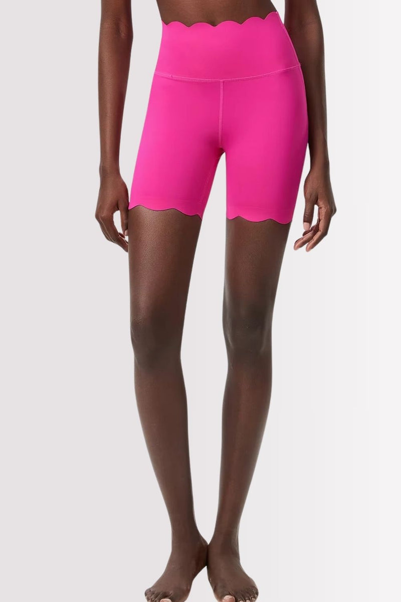 Conjunto Fitness Elegance Ombro Único Com Shorts Rosa Pink